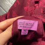 MI AMI FRANCESCAS‎ Deanna Jacquard Halter Mini Dress XL Extra Large Lace Floral Red Photo 4