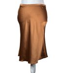 LIONESS  Shoreline Midi Skirt in Umber Xsmall New Womens Satin Photo 6