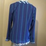 Monteau  blue & teal tie front blouse Photo 4