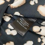 Black leopard crinkle long sleeve work blouse Size XS Photo 6