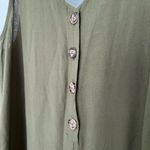 Lulus NWT Lulu’s Llewyn Culotte Button Front Jumpsuit | Olive Green | Medium Photo 4