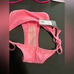Wild Fable Two Tone Pink 2 Piece Swimsuit Bikini Triangle Halter Top Side Ties NWT Sz XXS Photo 3