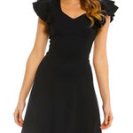 Elliatt  Sicily Black Skater Dress Size Large Ruffle Sleeves‎ NWT Photo 0