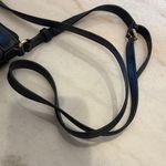 Michael Kors Black Leather Crossbody Bag MK Logo Gold Tone Adjustable Strap Photo 7