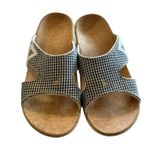 Spenco Kholo Blue Gingham Print Cork Orthotic Slide Sandals Women's 10W Size undefined Photo 2