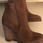 Michael Kors women chestnut brown platform wedge boots US 7.5 Photo 7