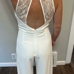 Parker White Lace Keyhole Wide Leg Ankle Jumpsuit  Photo 2