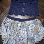 Victoria's Secret NWT BUNDLE 2 PIECES   Blue and Yellow Paisley Set Photo 0