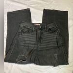SO  clothing black distressed super high-rise wide leg 90s jeans Photo 3