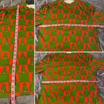Modcloth Checkered You Got This Mock Nexk Top Knit Christmas Trees Green Red L Photo 10