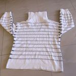 Stitch + Leather sweater spot sweater s|M White Size M Photo 1