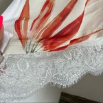 ZARA B|W Collection Tropical Art Lace Trimmed Longline Top Shirt Blouse Large Photo 2