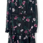 Anthropologie ANTHRO Donna Morgan  | 2 / S | Women's Mock Neck Dark Floral Dress Lace Trim Photo 0