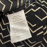 Nordstrom Rack Women's Black & Tan Broken Diamonds V-Neck Flutter Sleeve Blouse Photo 7