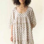 Anaak Nina Tiered Maxi Dress Floral Print Sz 0 /XS White Photo 0