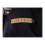 Alice + Olivia Chevron Print Black and White Wool Blend Dress NWT Large Photo 9