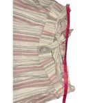 Cloth & Stone Anthropologie  Striped Pull On Cropped Tie Linen Blend Pants Raw He Photo 8