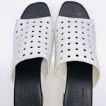Munro NEW Jules Perforated Heeled Mules White Silver Wash Nubuck Size 8 … Photo 1