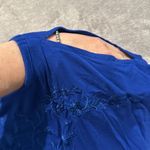 Cable & Gauge Royal Blue Embroidered Top with Cold Shoulder- Size M - NWOT Photo 1