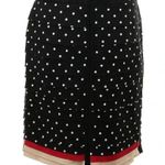 White House | Black Market Size 4 Polka Dot Red Accent Ruffle Pencil Skirt WHBM Photo 2