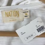 Nation Ltd Nation White Short Sleeve V Neck Tee Shirt Mini Dress NEW M Photo 3