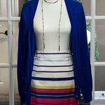 Tart  White Pink Blue Striped Mini Skirt Size Medium Photo 0