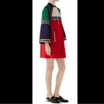 Gucci L/S Jersey Stripe Dress Sz Medium bell shape oversized half zip top Photo 1
