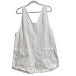 Free People  We The Free White High Roller Shortall‎ Romper Women’s Large Cotton Photo 2