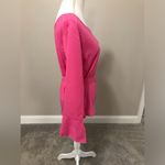 Amazon Pink chiffon off one shoulder long sleeve Blouse Photo 5