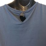 Doncaster  Navy Sleeveless Blouse with Black Mesh Sheer Detail Large Photo 2