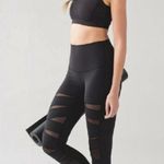 Lululemon Tech Mesh Leggings Black Small Full Length Legging Photo 2