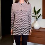 JM Collection  Chevron Chunky Knit Cardigan. Size PM Photo 4