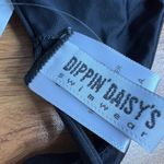 Dippin Daisys Caged Bikini Swim Top Size‎ S Criss Cross Front Black Strappy NWT Photo 3