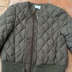 DKNY DOWN QUILTED BOMBER IACKET ARMY GREEN Photo 2