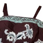 Madison Leigh Sundress Womens 8 Brown Paisley FLoral Midi Casual Boho Cottage Photo 3