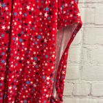 Land's End New red white and blue patriotic stars faux wrap dress size 2X plus Photo 2