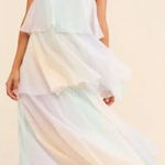 OPT Elena Tiered Maxi‎ Dress Pastel, size S Blue Photo 0