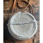 Round Wicker Star Bag with Floral Interior Photo 10