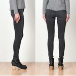 Anthropologie MiH Jeans • The Bodycon 5 Pocket jean high rise skinny leg washed black grey Photo 12