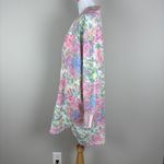 Victoria's Secret  Gold Label Robe Womens Medium Pink Satin Floral Double Breasted Photo 6