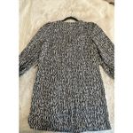 H&M  Long Balloon Sleeve Animal Zebra Print Blouse Shirt Black‎ Size S Photo 1