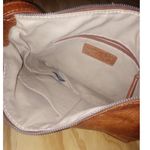 2/$30 American Leather Co. Leather Embossed Tan Pocketbook Crossbody Photo 2