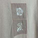 Johnny Was Vintage T-Shirt Maxi Dress Embroidered Flowers 100% Cotton Sz Sm Photo 2