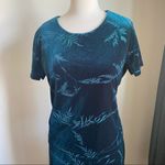 Kathie Lee Collection Vintage  Green Velvet Dress Size Medium Photo 3