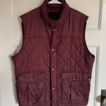 Banana Republic  burgundy purple quilted vest size large Photo 0