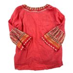 Johnny Was  - Tilly Flare Boho Blouse in Red Photo 1