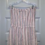 Drew  Blue/Pjnk/White Striped Emerson Strapless Tulip Hem Jumpsuit size L Photo 8