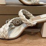Dolce Vita Pang Heeled Sandals Ivory Stella Size 8 NIB Braided Slip On Strappy White Photo 7