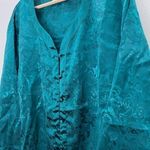 Victoria's Secret Gold Label Vintage  Emerald Green Sleep Shirt Pajama Top Size S Photo 2