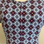 Roz & Ali  Diamond Pattern Blouse - Black, red  and White Photo 4